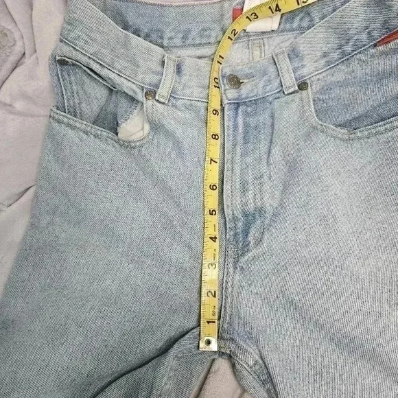 Esprit Vintage Jeans High Waisted Tapered Mom Light Wash Denim 90s Slim Cut Sz 7 - Picture 5 of 7